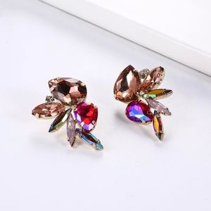 Colorful rhinestones crystal earrings